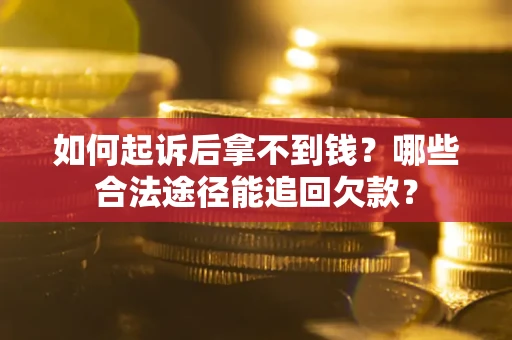 济南如何起诉后拿不到钱？哪些合法途径能追回欠款？