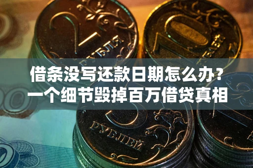 济南借条没写还款日期怎么办？一个细节毁掉百万借贷真相